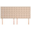 vidaXL Kopfteil Cappuccino 160x5x118/128 cm Kunstleder