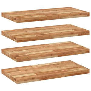 vidaXL Schweberegale 4 Stk. 80x40x4 cm Massivholz Akazie &Ouml;lbehandelt