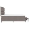 vidaXL Boxspringbett mit Matratze Taupe 200 x 200 cm Stoff
