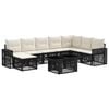 vidaXL Gartensofa-set 9 stk. Schwarz und Cremewei&szlig; Poly-Rattan
