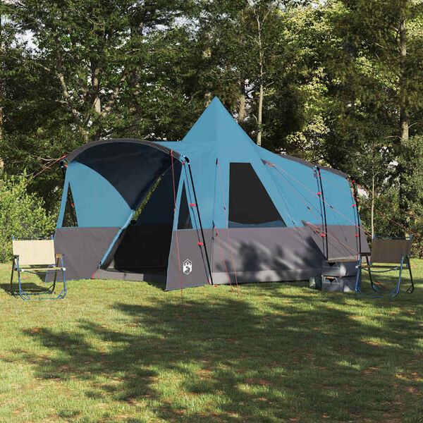 vidaXL Teepee Zelt mit Dach mit Speicher Blau 720 x 465 x 295 cm