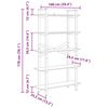 vidaXL B&uuml;cherregal Altholz 100 x 33,5 x 178 cm Holzwerkstoff