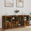vidaXL Sideboard mit LED-Leuchten R&auml;uchereiche 164x37x67 cm