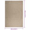 vidaXL Teppich ZIZUR Beige 240x340 cm Jute-Optik Indoor und Outdoor
