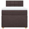 vidaXL Boxspringbett mit Matratze Dunkelbraun 80x200 cm Stoff