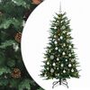 vidaXL K&uuml;nstlicher Weihnachtsbaum mit Weihnachtskugel 150 cm 150 LEDs