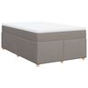 vidaXL Boxspringbett mit Matratze Taupe 120x190 cm Stoff