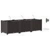 vidaXL Garten-Pflanzgef&auml;&szlig; 3 Stk. Braun 120 x 40 x 37,5 cm PP
