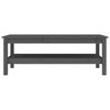 vidaXL Couchtisch Grau 110x50x40 cm Massivholz Kiefer
