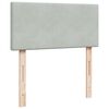 vidaXL Boxspringbett mit Matratze Hellgrau 90x190 cm Samt
