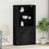 vidaXL Highboard Schwarz Eichen-Optik 80 x 33 x 150 cm Holzwerkstoff