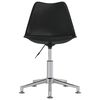 vidaXL Esszimmerstuhl Drehbar Schwarz Kunstleder
