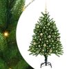vidaXL Weihnachtsbaum mit 150 LEDs mit Ständer Grün 120 cm PE