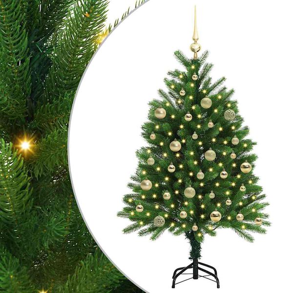 vidaXL Weihnachtsbaum mit 150 LEDs mit Ständer Grün 120 cm PE