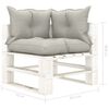 vidaXL 9-tlg. Garten-Lounge-Set Paletten mit Kissen in Taupe Holz