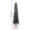 vidaXL K&uuml;nstlicher Weihnachtsbaum mit St&auml;nder Schlank Gr&uuml;n 240 cm PVC