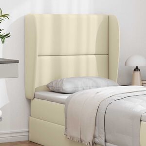 vidaXL Kopfteil Ohr Creme 80 x 23 x 6 cm PVC