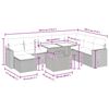 vidaXL 9-tlg. Garten-Sofagarnitur mit Kissen Beige Poly Rattan