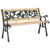 vidaXL Gartenbank mit Kissen Braun 116 x 54 x 73 cm Holz