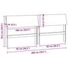 vidaXL Gepolstertes Kopfteil Taupe 200 cm Massives Kiefernholz
