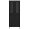 vidaXL Highboard Schwarz Eichen-Optik 69,5 x 34 x 90 cm Holzwerkstoff