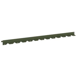 vidaXL Raseneinfassung 10 stk. 102 x 4 x 4 cm Stahl Olivgr&uuml;n