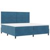 vidaXL Boxspringbett mit Matratze Dunkelblau 200 x 200 cm Samt