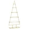 vidaXL Metall Weihnachtsbaum Gold 125 cm Pulverbeschichteter Stahl