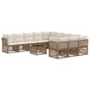 vidaXL Gartensofa-set 12 pcs Beige Poly-Rattan