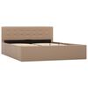 vidaXL Stauraumbett Hydraulisch Cappuccino-Braun Kunstleder 140&times;200 cm