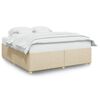 vidaXL Bettgestell ohne Matratze Creme 200x200 cm Stoff