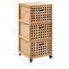 vidaXL Badschrank 41x41x91 cm Massivholz Walnuss