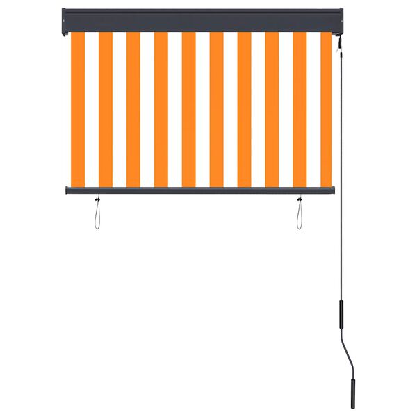 vidaXL Au&szlig;enrollo 100 x 250 cm Wei&szlig; und Orange
