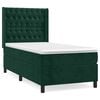 vidaXL Boxspringbett mit Matratze Dunkelgr&uuml;n 100x200 cm Samt