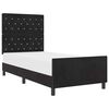 vidaXL Boxspringbett mit Kopfteil Schwarz 100 x 200 cm Samt