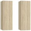 vidaXL TV-Schr&auml;nke 2 Stk. Sonoma-Eiche 30,5x30x90 cm Holzwerkstoff