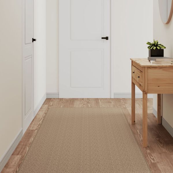 vidaXL Teppichl&auml;ufer Sisal-Optik Sandfarben 80x250 cm