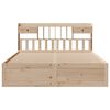 vidaXL Massivholzbett mit Regal ohne Matratze 180x200 cm Kiefernholz