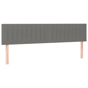 vidaXL Kopfteile Dunkelgrau 200x5x78/88 cm Stoff