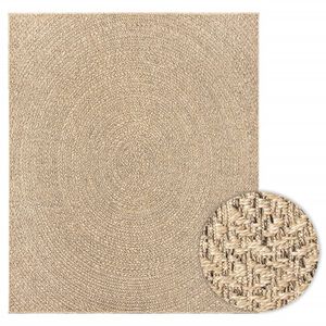 vidaXL Teppich ZIZUR 240x340 cm Jute-Optik Indoor und Outdoor