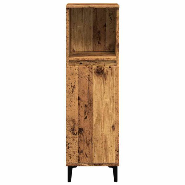 vidaXL Badschrank Altholz-Optik 30x30x100 cm Holzwerkstoff