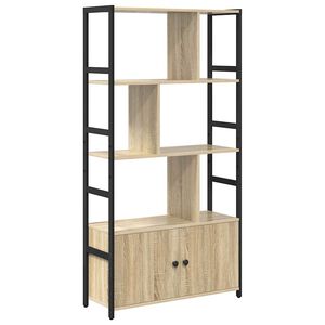 vidaXL B&uuml;cherregal 80 x 30 x 155,5 cm Holzwerkstoff Sonoma-Eiche