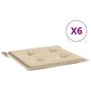 vidaXL Gartenstuhl-Kissen 6 Stk. Beige 50x50x3 cm Oxford-Gewebe