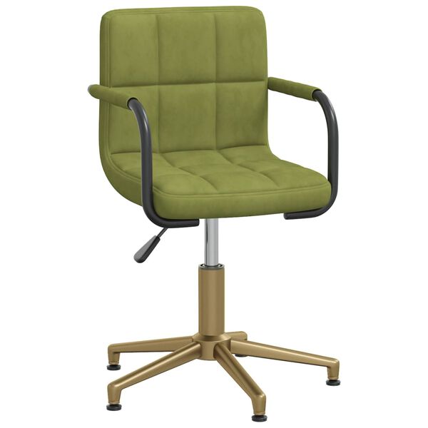 vidaXL Esszimmerst&uuml;hle 4 Stk. Drehbar Hellgr&uuml;n Samt