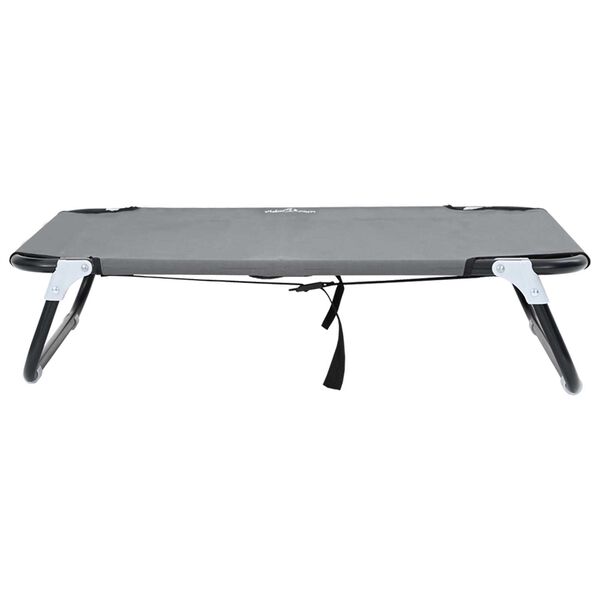 vidaXL Hundebett Hellgrau s Oxford-Gewebe und Stahl