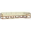 vidaXL Outdoor-Sofagarnitur 6 stk. Natur und Creme