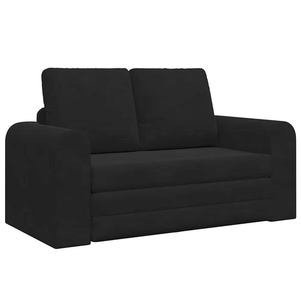 vidaXL Schlafsofa 60cm Schwarz Samt