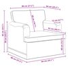 vidaXL Sofa 60cm Taupe Metall