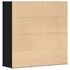 vidaXL Bücherschrank Schwarz Eichen-Optik 90x28x90 cm Holzwerkstoff