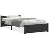 vidaXL Massivholzbett Schwarz 90x190 cm